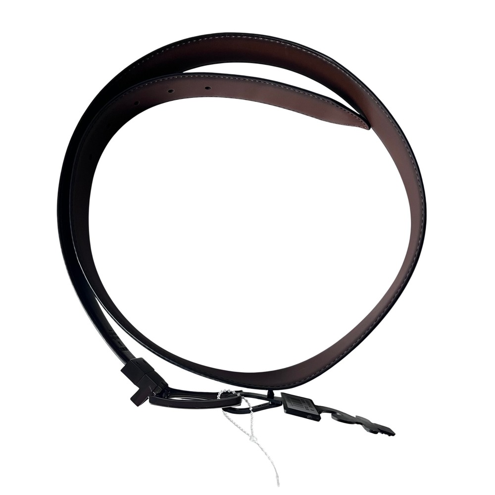 London Fog Mens Reversible‎ Belt Size 36 Black Brown Classic Buckle